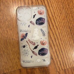 Halloween-Themed Phone Case - Transparent with Halloween Designs for iPhone 13